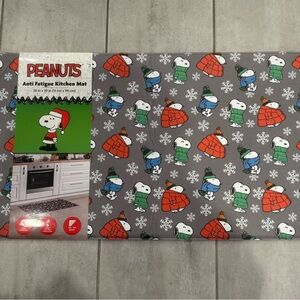 Peanuts Snoopy Santa Green Kitchen anti fatigue oversized Mat